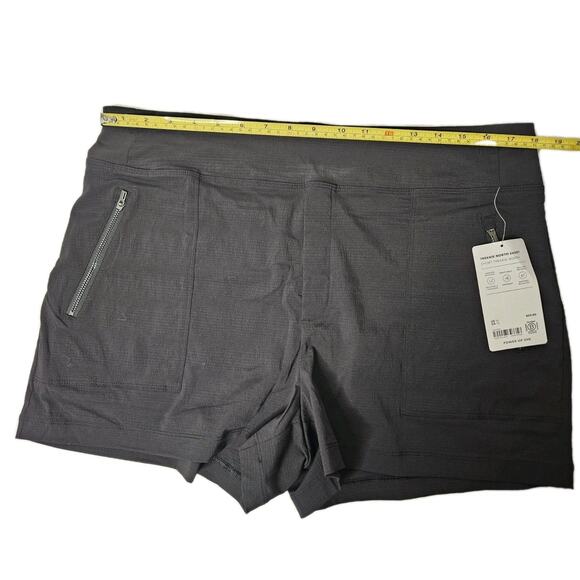 Athleta Womens Black Solid Side Zip Pocket Hi-Rise Ripstop Pull On Shorts 16 - Picture 5 of 7